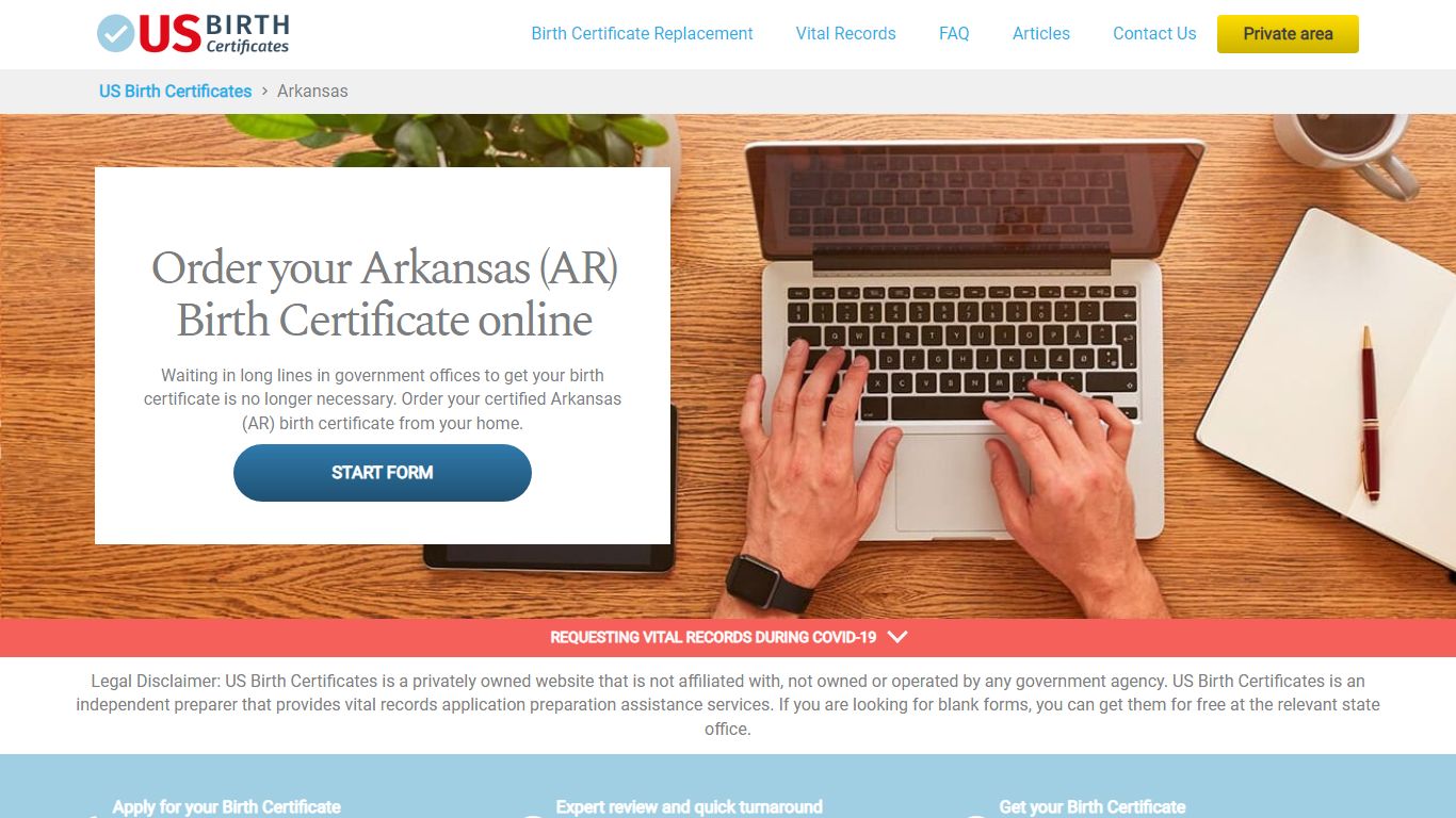 Arkansas (AR) Birth Certificate Online - US Birth Certificates