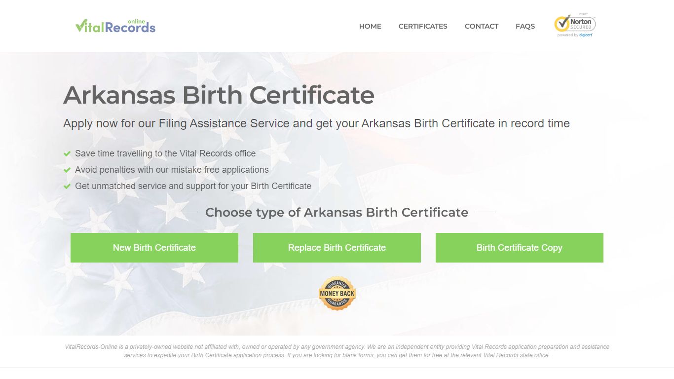 Arkansas birth Certificate - VitalRecords-Online